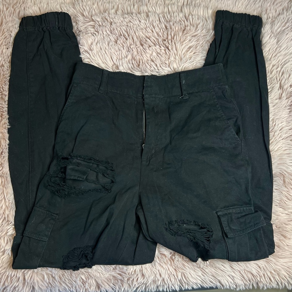Black cargo pants